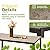 Homall 7 Pieces Patio Dining Set Outdoor Furniture with 6 Stackable Textilene Chairs and Large Table for Yard, Garden, Porch and Poolside, Beige