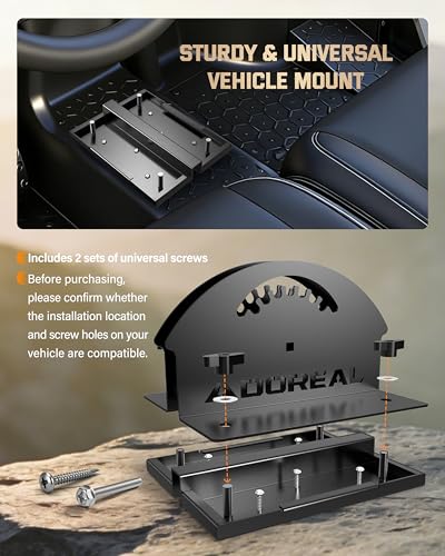 image for Adoreal UTV Gun Rack - Heavy Duty Steel Gun Rack for UTV ATV with Prot