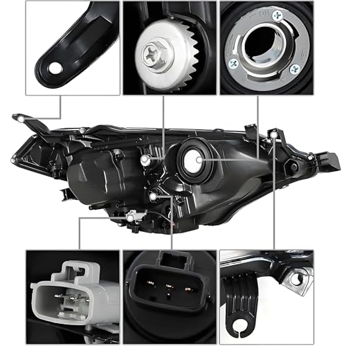 Image of Headlights Assembly For 2014-2016 Toyota Corolla Chrome Housing Left+Right