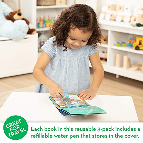 Melissa & Doug On The Go Water Wow! Reusable Color With Water Activity Pad 3-Pack, Jungle, Under The Sea, Adventure, Chunky-Size Water Pens #TOP1