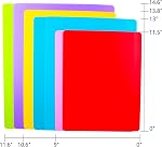 7 Pieces Flexible Cutting Board mats, Plastic Cutting Boards for Kitchen Cooking, Cutting Board Sheets for Meat and Vegetables, Dishwasher Safe