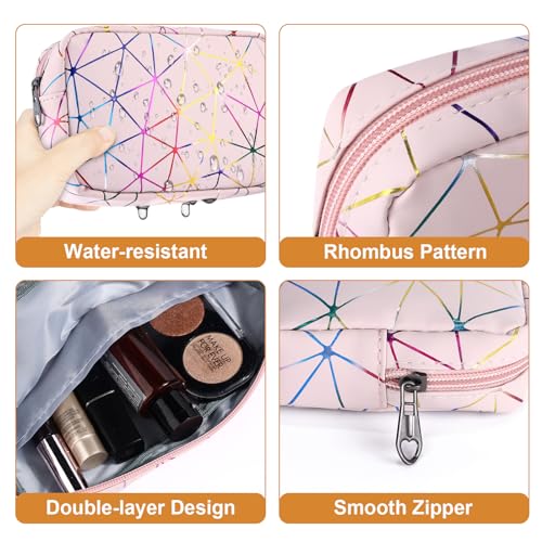 Image of Likesing Period Bag Pouch, Leather Tampon Holder for Purse-Colorful Pink | PU Period Pouches for Teen Girls, Women Portable Sanitary Napkin Storage Bag, Feminine Sanitary Bags Emergency Pad Pouch