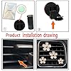 MVPACKEEY 8pcs Daisy Flower Car Air Fresheners - White and Pink, Metal Clips, Fresh Scent for Automotive Interiors #4