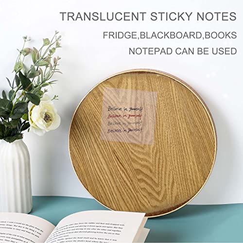 Image of Sileni 600 Pcs Transparent Sticky Notes Pad, Clear Sticky Notes for Books Message Reminder, Waterproof self-Adhesive Translucent Sticky Notes, 12 Packs (3 inchx3 inch)