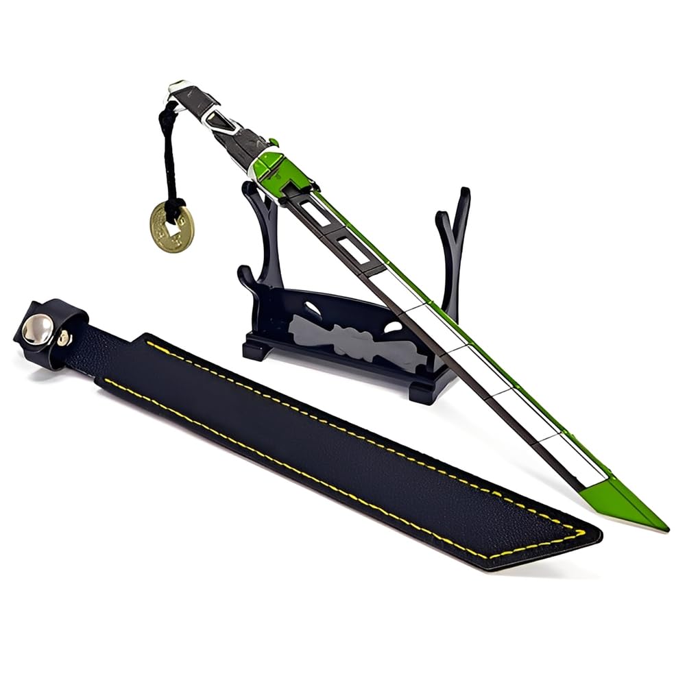 Huadafun APEX Legends Heirloom Crypto Biwon Blade Replica – Mini Collectable Sword Model, Desktop Decoration & Gift for Gamers, Collector, Anime Fans