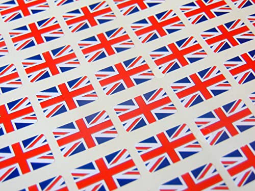 Minilabel 32, 20x12mm, Union Jack Autocollantes Drapeau Stickers, Enfants/Enfants étiquettes pour Sac de soirée, Album de créacollage, Fabrication de Carte...