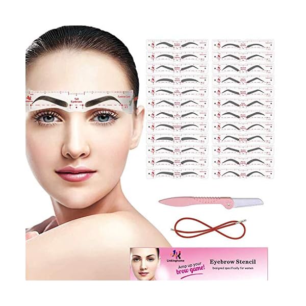 Eyebrow-Stencil-24-Eyebrow-Shaper-Kit-Reusable-Eyebrow-Template-With-Strap-3-Minutes-Makeup-Suitable-for-98 Eyebrow Stencil, 24 Eyebrow Shaper Kit, Reusable Eyebrow Template With Strap, 3 Minutes Makeup, Suitable for 98%