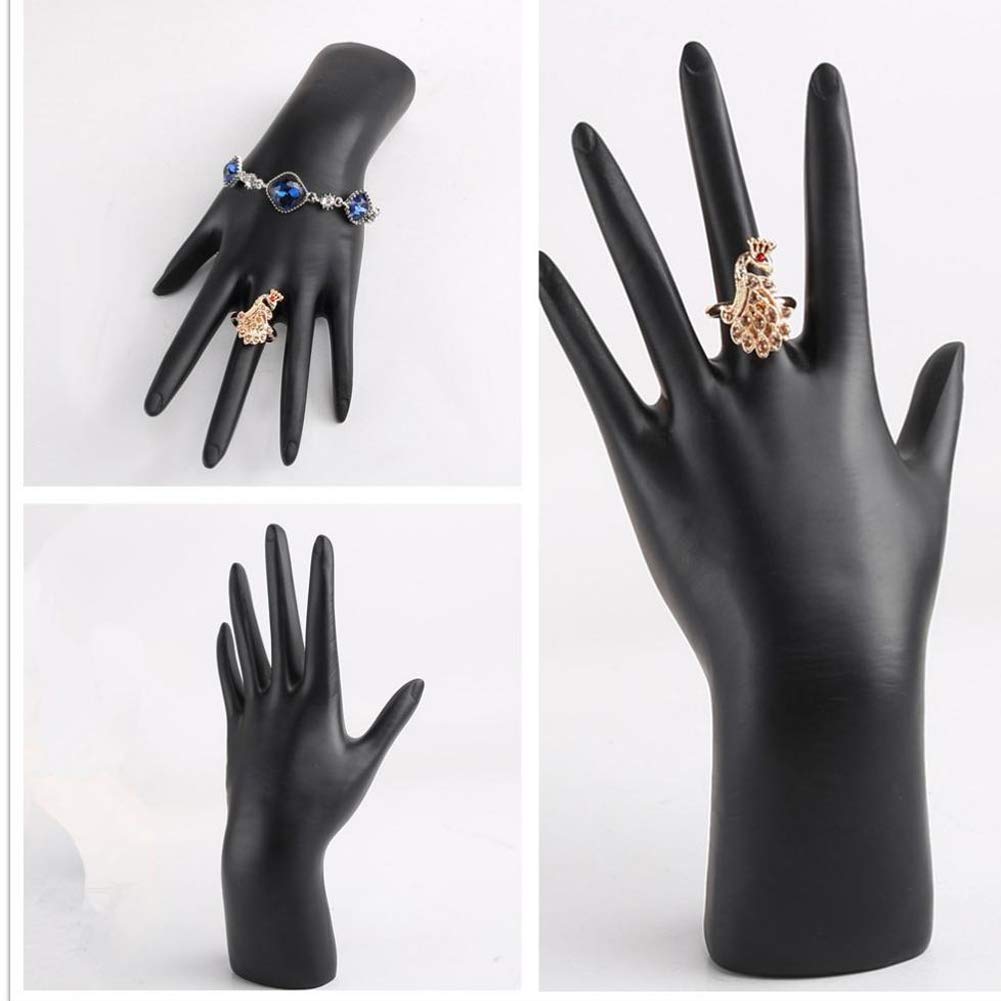 Espositore per Anelli e bracciali in Resina Nera, manichino a Forma di Mano, vetrina per la casa, Negozio, Strumenti e Attrezzature per Gioielli