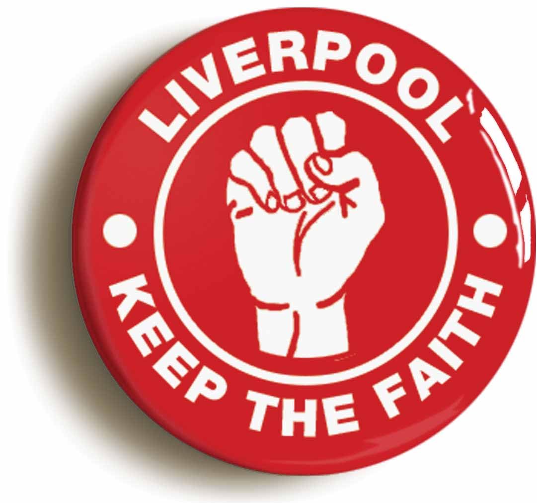 Liverpool Keep The Faith Northern Soul Fridge Magnet (Circular 2inch / 50mm Diameter)