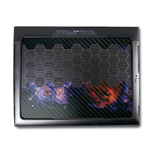 Image of MightySkins Carbon Fiber Skin Compatible with Alienware M18 R1 (2023) Full Wrap Kit - Andromeda | Protective, Durable Textured Carbon Fiber Finish | Easy to Apply & Change Styles | Made in The USA