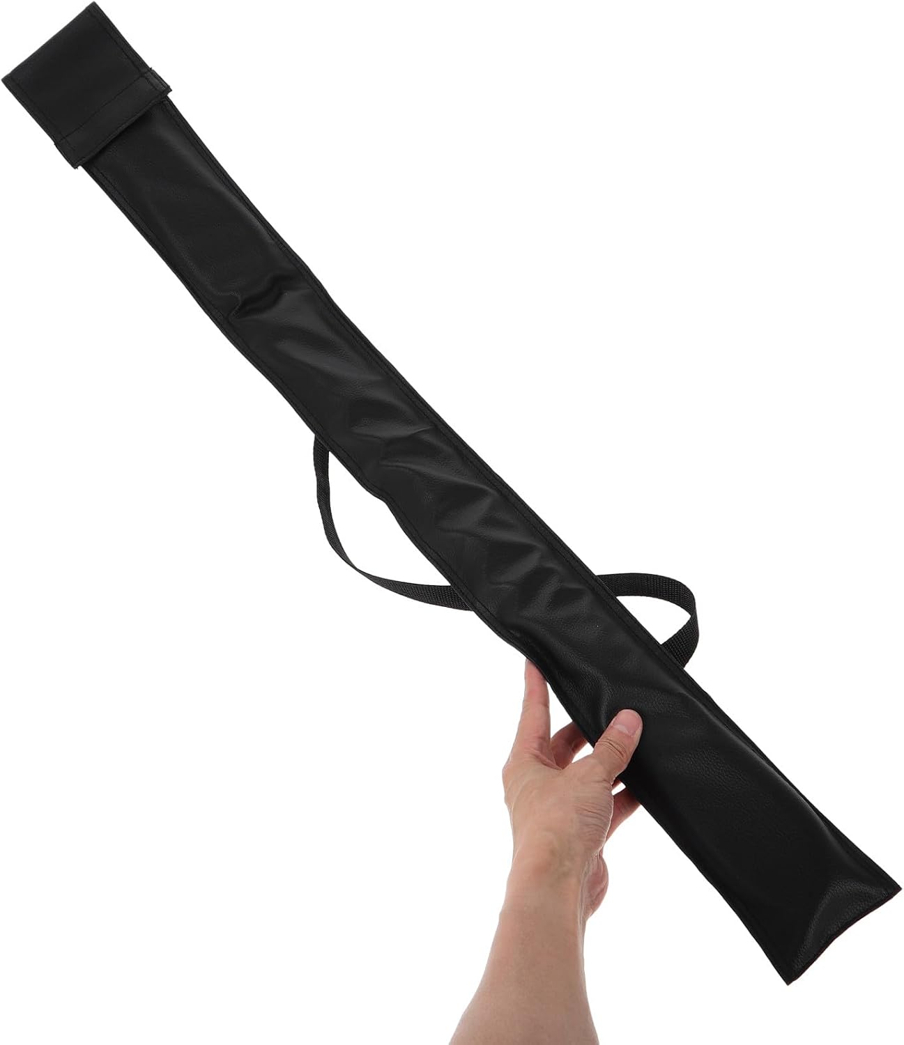 Zerodeko Billiard Cue Bag and Pool Cue Case 3/4 Size Black Leather Carrying Case with Accessory Pockets for Billiard Supplies