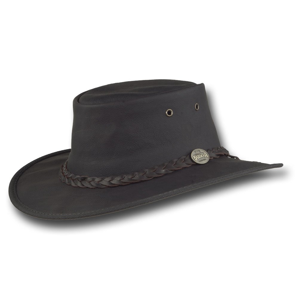 Barmah HatsSundowner Kangaroo Leather Hat 1019BL / 1019BR / 1019SA - Brown - Large