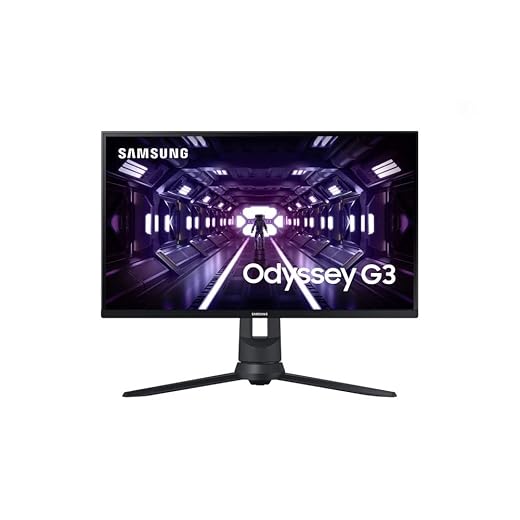 Monitor Gamer Samsung Odyssey 24", FHD, 144 Hz, 1ms, com ajuste de altura, HDMI, DP, VGA, Freesync, Preto, Série G3