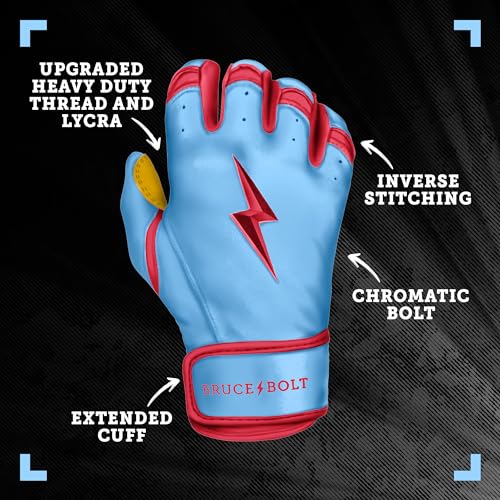 Image of BRUCE BOLT Original Series Short Cuff Batting Gloves - Multiple Colors - Adult & Youth Sizes