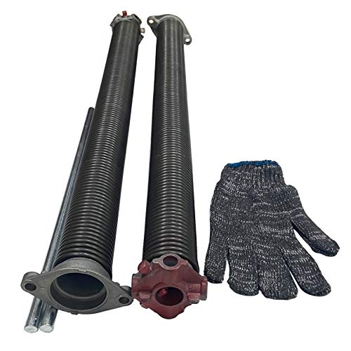 Authentic Crazy Deals Impactspring Professional Garage Door Torsion Spring Repair Set(1.75’’Inner Diameter),Pair of Oil-impregnated Blackened Springs with Winding Bars and Gloves,More Than 10000 Cycles(.225’’X1.75’’X27’’)