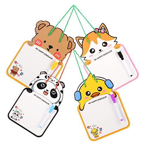 CANIGHT 4 Tableros De Dibujo Borrables Para Niños, Marcadores De Borrado En Seco, Tablero De Escritura Con Soporte, Pizarra Blanca De Doble Cara, Tablero De Mensajes Borrable, Tablero De