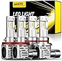AUXITO 9005 H11 LED Headlight Bulbs Combo, High Low Beam Replacement, 24000LM 6500K Cool White, Wireless Headlight LED Bulbs, Pack of 4