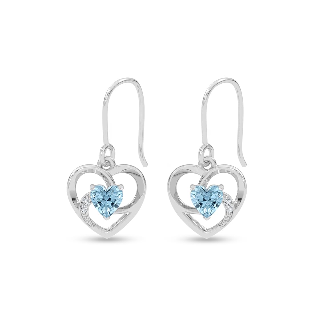 clara 925 Sterling Silver Olesya Heart Pendant Earrings Chain Bracelet Anklet Ring for Women & Girls| Platinum Plated | Gift for her-picture-18