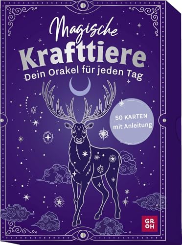 Magische Krafttiere – Dein Orakel für jeden Tag: 50 Karten mit Anleitung | Illustrierte Krafttierkarten in edler Box | Tipps & Impulse für achtsame Rituale im Alltag (Orakelkarten)