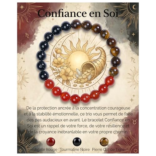 Bivei Bracelet Confiance en soié Pierre Naturelle Pour Femme et Homme