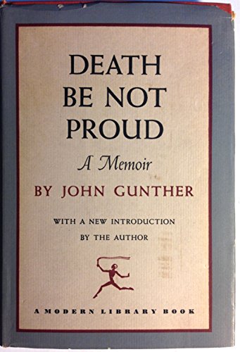 Death Be Not Proud B000YJZEUI Book Cover