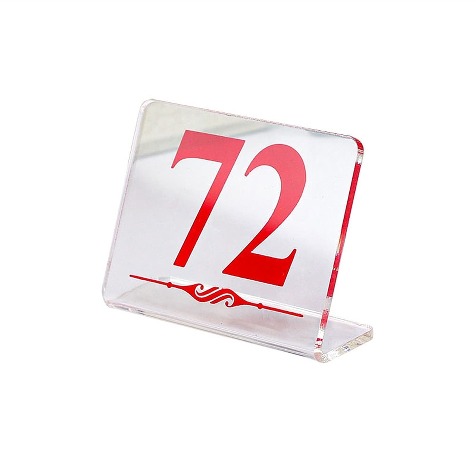 Carpas numeradas para mesas, Acrílico: ideal for recepciones rústicas, banquetes, cafeterías, restaurantes y hoteles.(1 40)