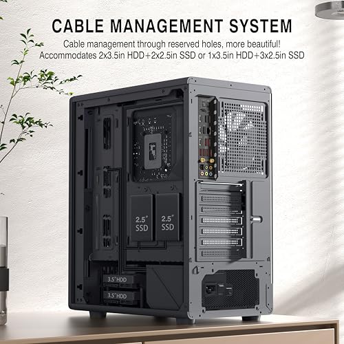 FOIFKIN K6 PC Case - Pre-Installed 6 PWM ARGB Fan (3 x 120mm, 3 x