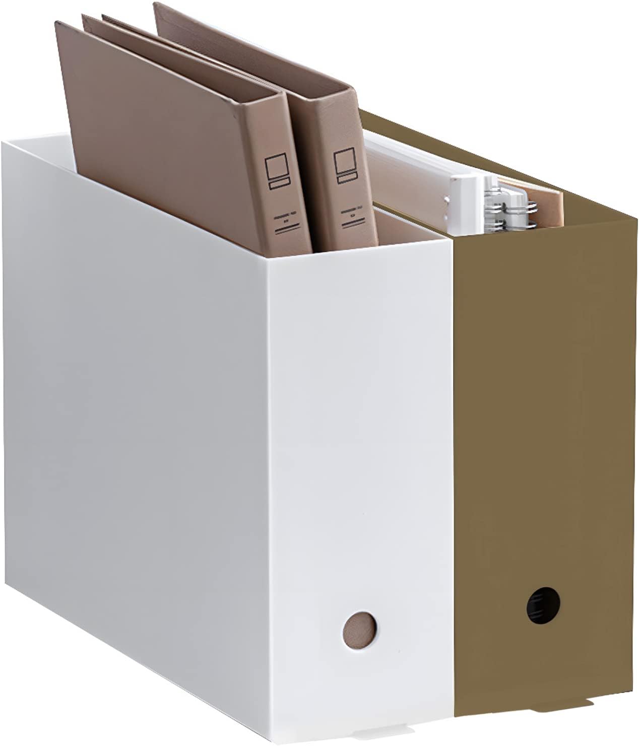 BiSiViO 2 Pack Foldable Magazine File Holder, Desk File Organizer,Document Holder Box,Magazine