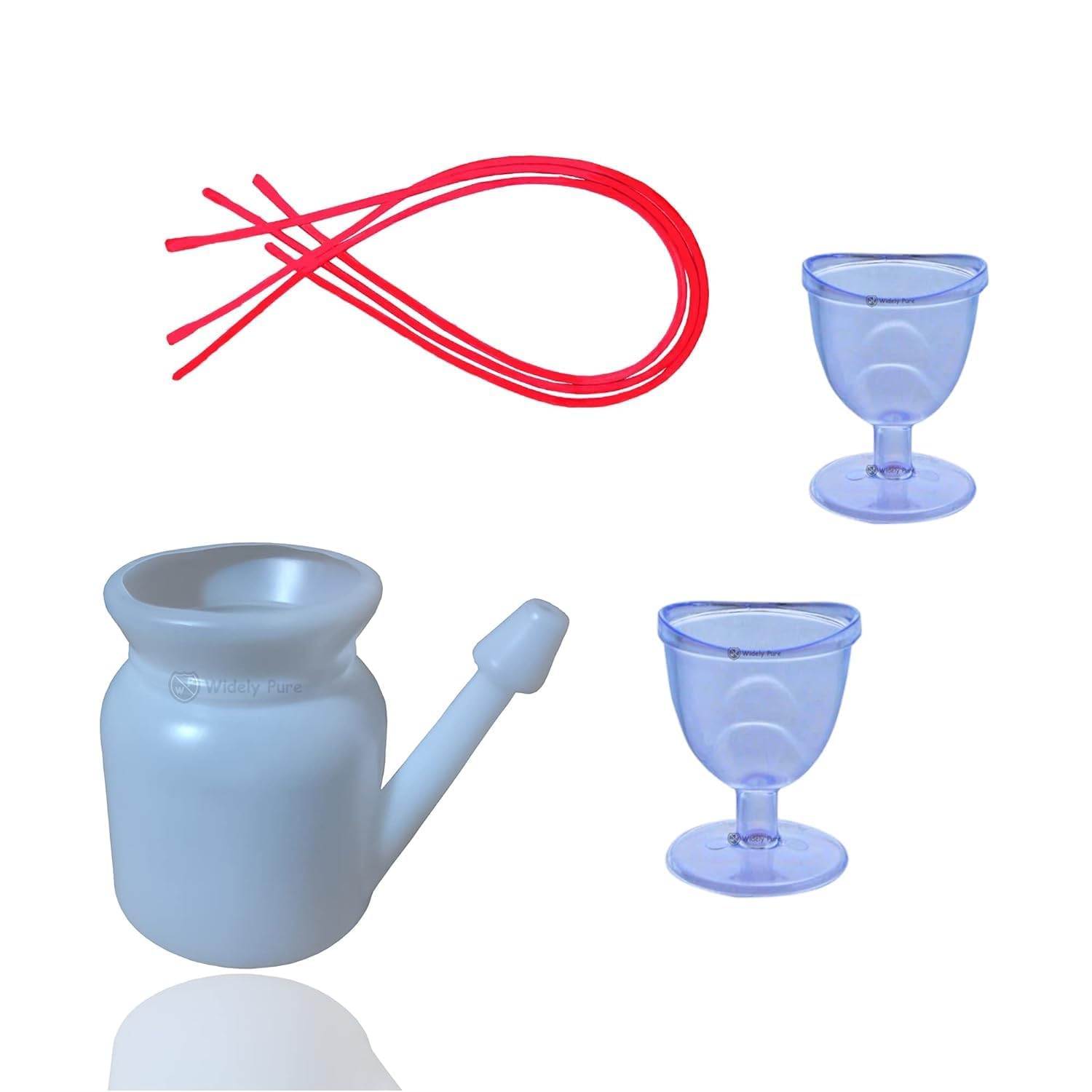 Vihan Marketing Jal Neti Pot Lota 500ml and 2 Eye Wash Cup and 3 Rubber Sutra neti combo pack with user manual-image-27
