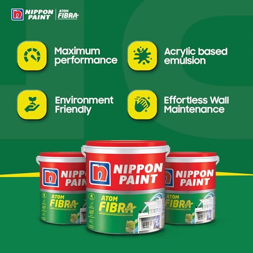 Image of Nippon Paint Atom Fibra 2 in 1 Interior & Exterior Emulsion 20 L Greens (Yellow)