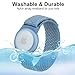 Meliya Nylon AirTag Bracelet for Kids, 2 Pack Nylon Watch Bands Compatible with AirTag, Adjustable Anti Lost Wristband for Toddler Child Elders Small Large (Black+Blue, Small (3.7