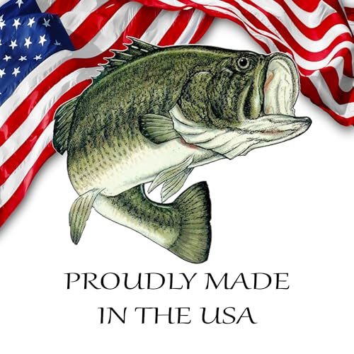 Image of Small Fishing Bass Fish Sticker Decal Fishing Bumper Sticker Fish Auto Decal Car Truck Boat RV Real Life Pole Tackle Box Fisherman (3 Inch)