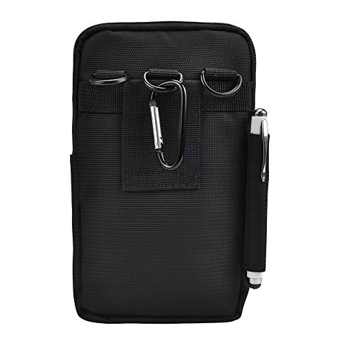 Multifunctional Oxford Cell Phone Crossbody Bag Purse Belt Clip/Loop Holster Wallet Waist Pouch For Galaxy Note 10+ 9 8,A10,A20S, A50, Motorola Moto G7,G6 E5 E6 Plus,Z4,Lg Stylo 5 4 3,G8 Thinq (Black) #TOP2