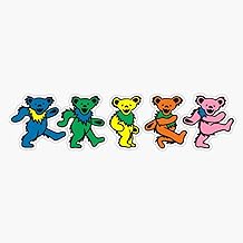 Five Bear Dancing Sticker Bumper Sticker Vinyl Decal 5"