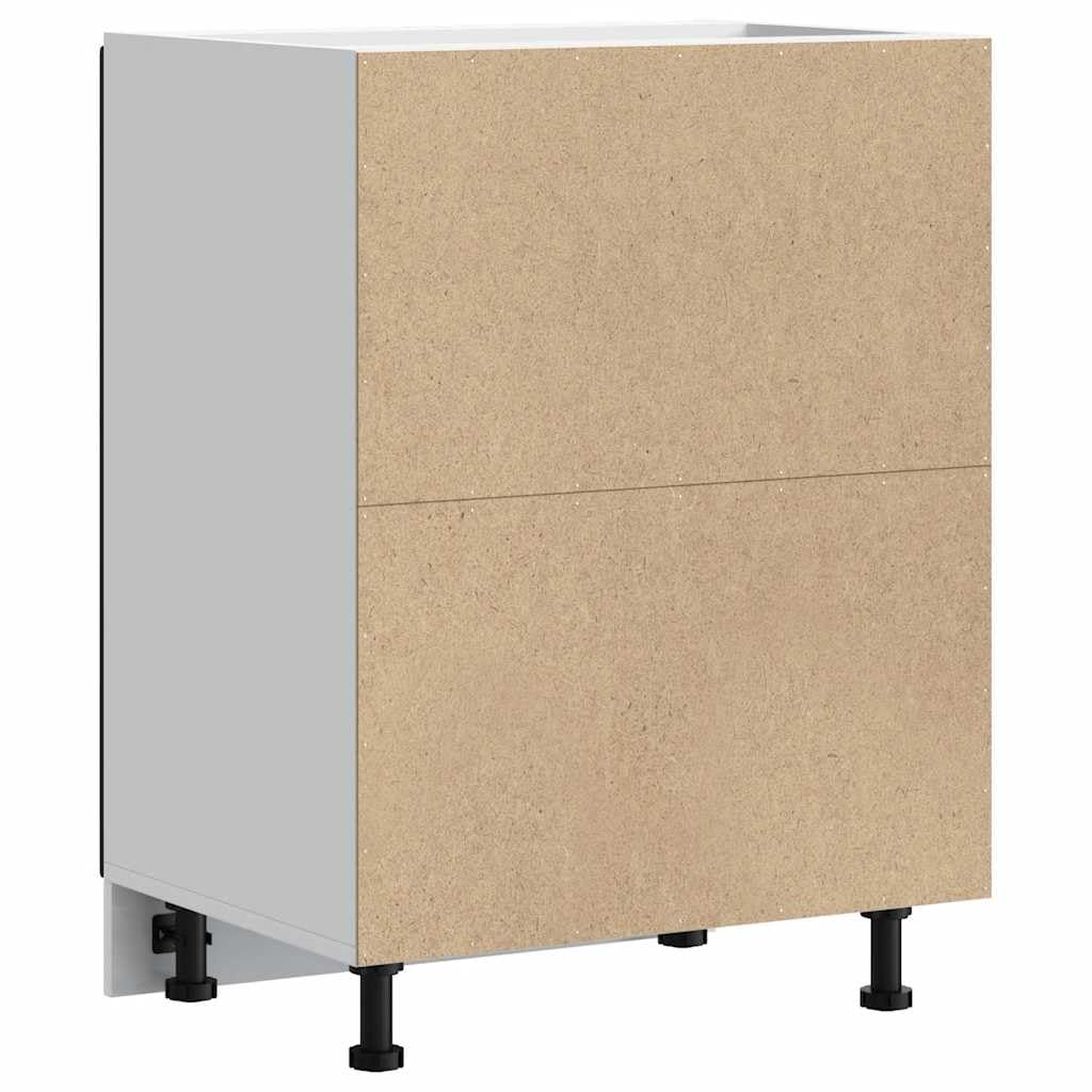 vidaXL Armoire de Cuisine Porto Noir Bois d ingénierie