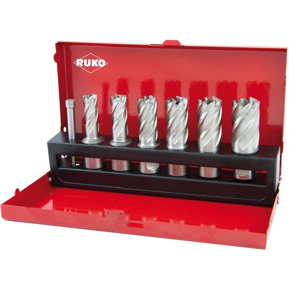 RUKO 108820 - Juego de 6 brocas huecas HSS vástago Weldon