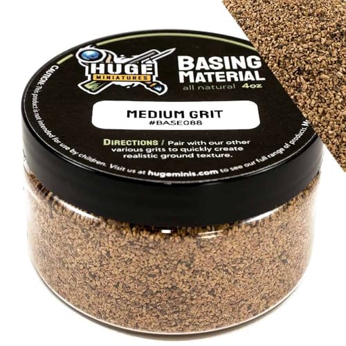 Huge Miniatures Basing Materials Medium Grit Ballast Model Basing Materials for Tabletop and Diorama 4oz Jar