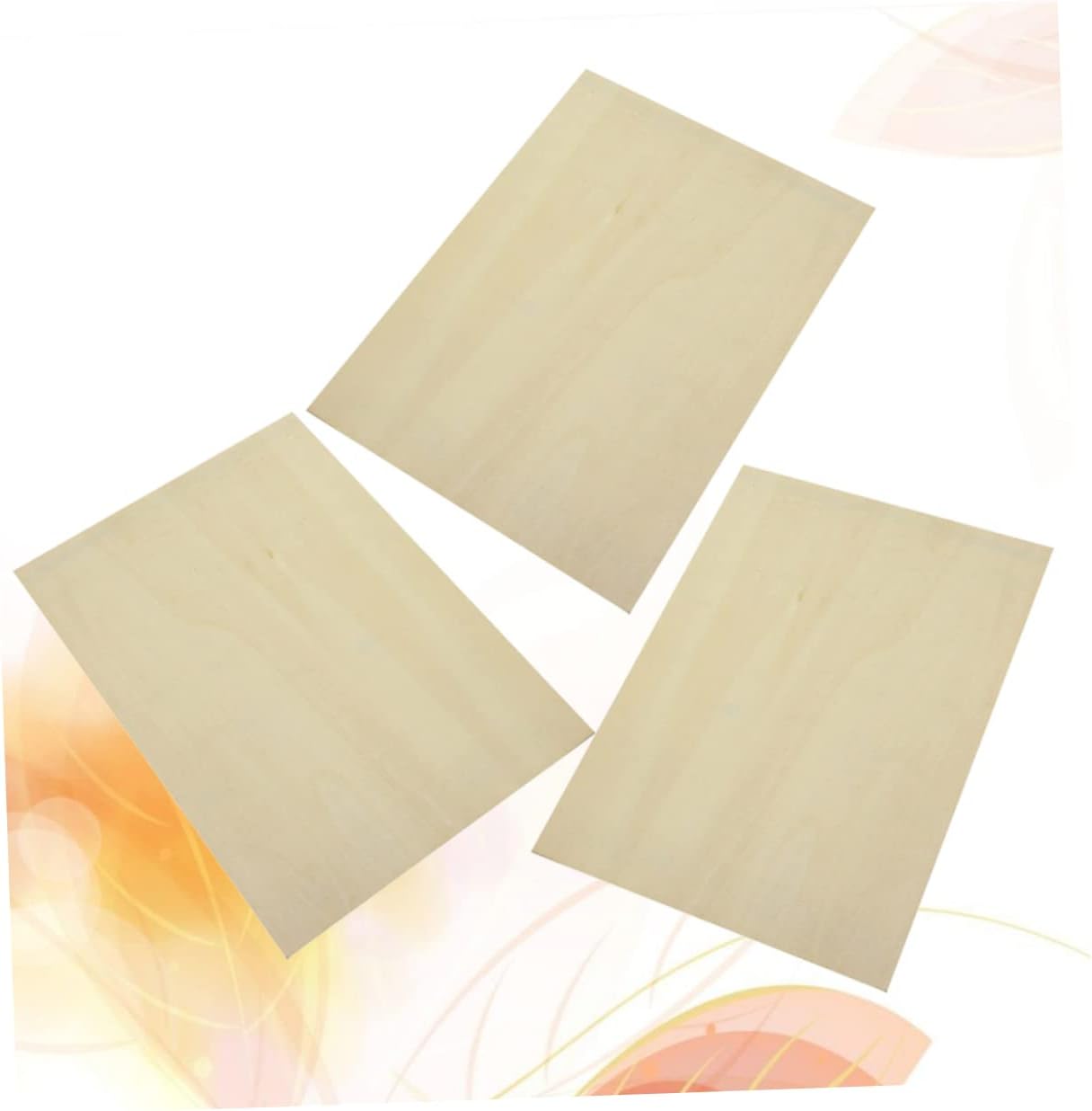 3pcs Unfinished Basswood Blocks Basswood Carving Blocks Drawing Boards Art Painting Plates Sketching Smooth Surface Classroom Office