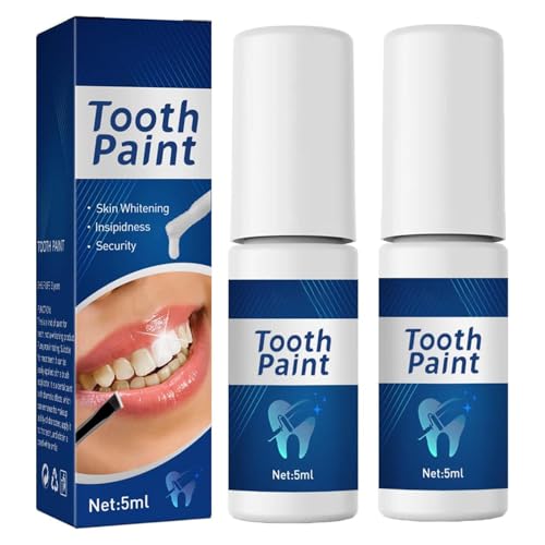 2PCS Pintura y Esmalte Dental, Bolígrafo Blanqueador, Gel Blanqueador Para Dientes, Blanqueamiento, Instantánea para Blanquear los Dientes, Segura y Eficaz para Dientes Sensibles