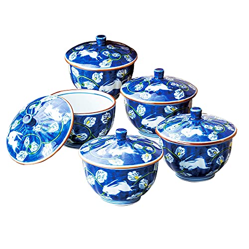 ?? Kousho Kiln Color Rabbit Arabesque Drawing Assortment Ht