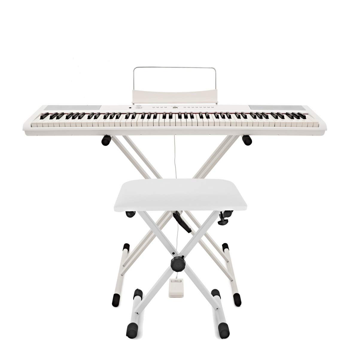 Pianoforte digitale SDP-2 88 tasti pesati bianco con supporto e panca