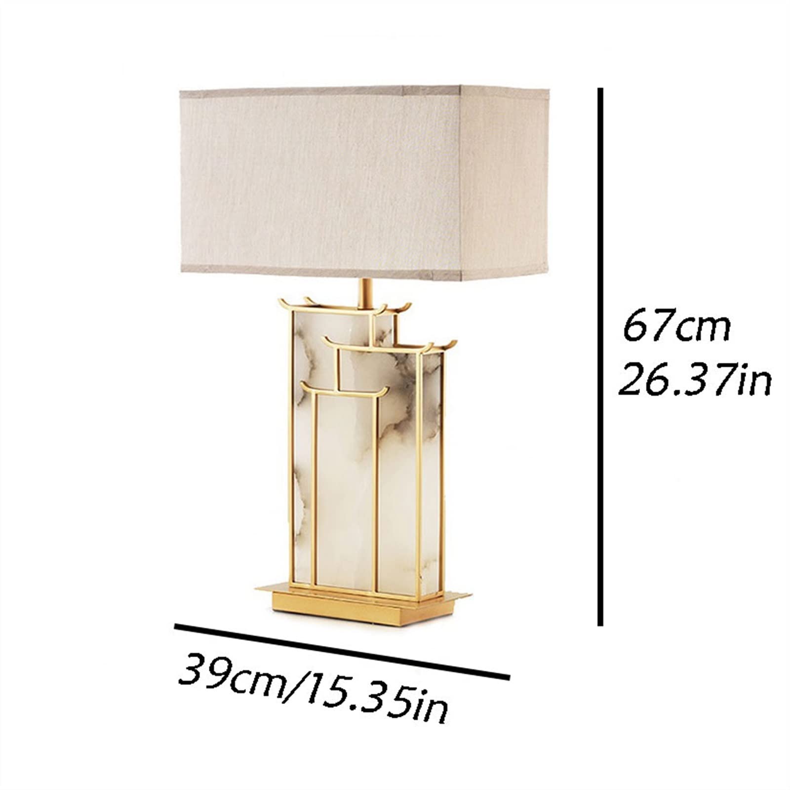 Lampki nocne Lampa stołowa marmurowa Luksusowa i modna lampka nocna do sypialni Prosty abażur z tkaniny dekoracyjna salonu Wystrój domu