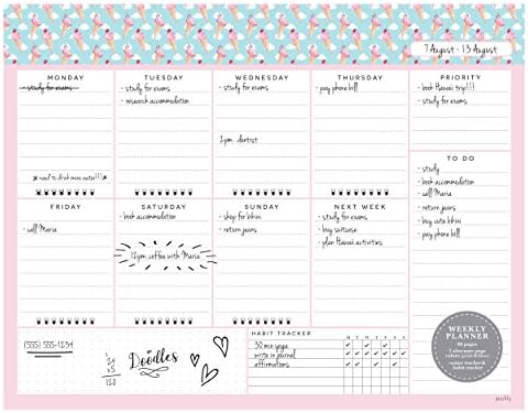 Weekly Planner Pad with To Do and Habit Tracker (A4 Weekly Planner ...
