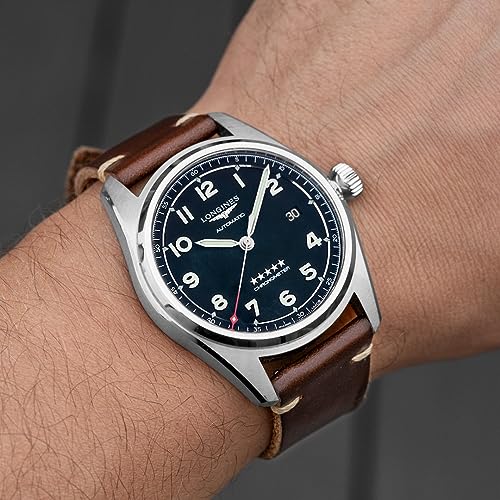 احزمة ساعة جلدية، حزام ساعة جلدي للرجال والنساء، 18 ملم، 20 ملم، 22 ملم سريع الفك مصنوع يدويًا شريط ساعة ناعم, 18MM, لا، بني