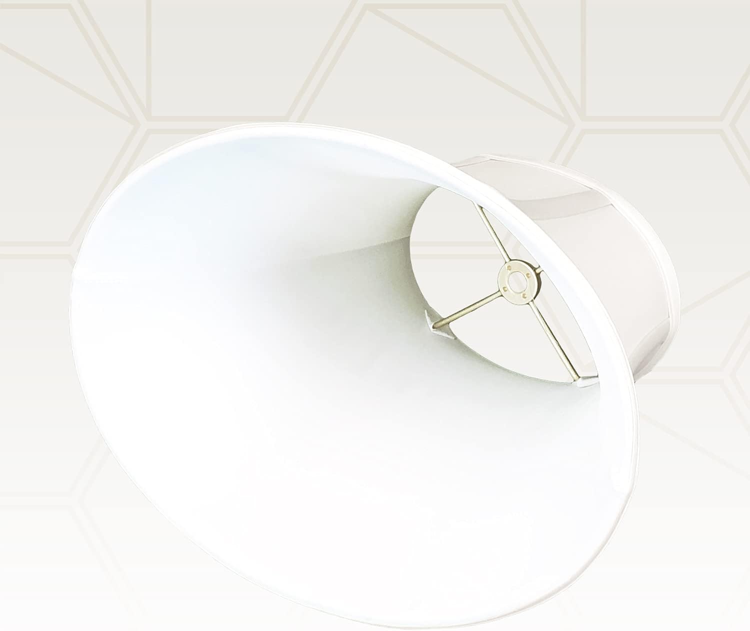 Royal Designs Oval Flare Bottom Outside Corner Basic Lamp Shade, White, (6" x 4")" x (10.75" x 8") x 8", BS-725-10WH