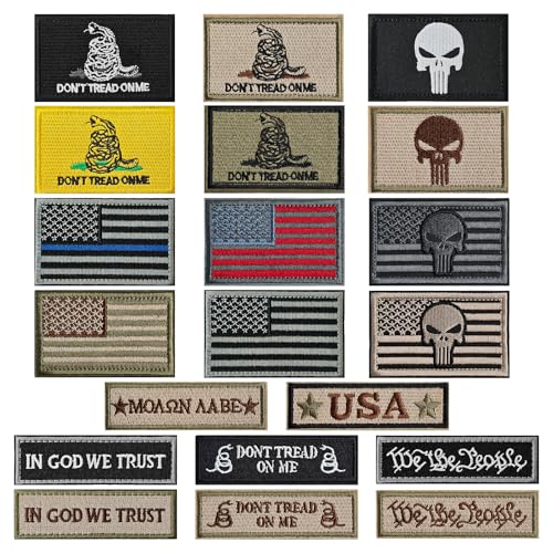 AXEN 20pcs American Flag Patches Pack
