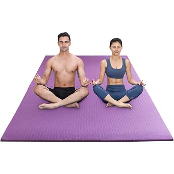 Yoga Mat Large Gymnastics Mat 200 x 130 cm 15 mm Thick TPE Sports Mat Non-Slip Yoga Mat Pilates Workout Fitness Mat