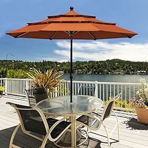   EliteShade-USA-9Ft-3-Tiers-Market-Umbrella-Patio-Umbrella-Outdoor-Table-Umbrella-with-Ventilation-and-5-Years-Non-Fading-TopRust
