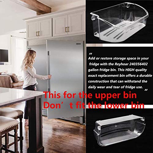 Reyhoar 240356402 Clear Refrigerator Door Bin Side Shelf, Upper Slot Replacement Part - Compatible with Frigidaire & Electrolux, Gallon Size - Replaces AP2549958, 240430312, 240356416, 240356407 etc