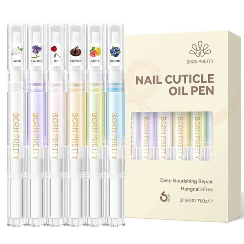 BORN PRETTY 6Pcs Nail Cuticle Oil Pen,Cuticle Revitalizer Oil Nutrition Oil